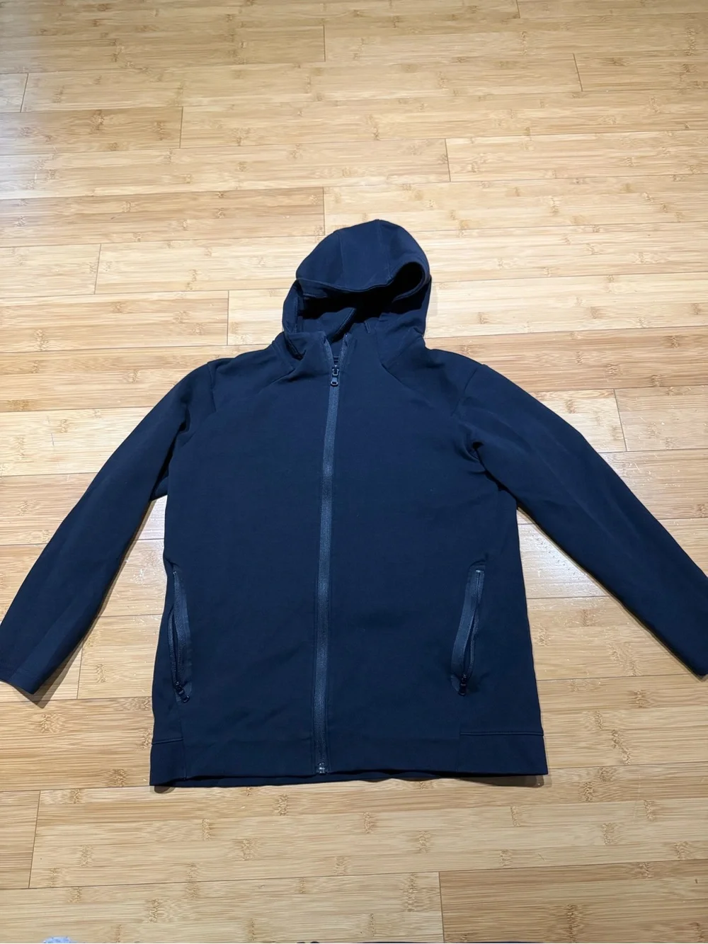 Boys black Hooded Zip Jacket